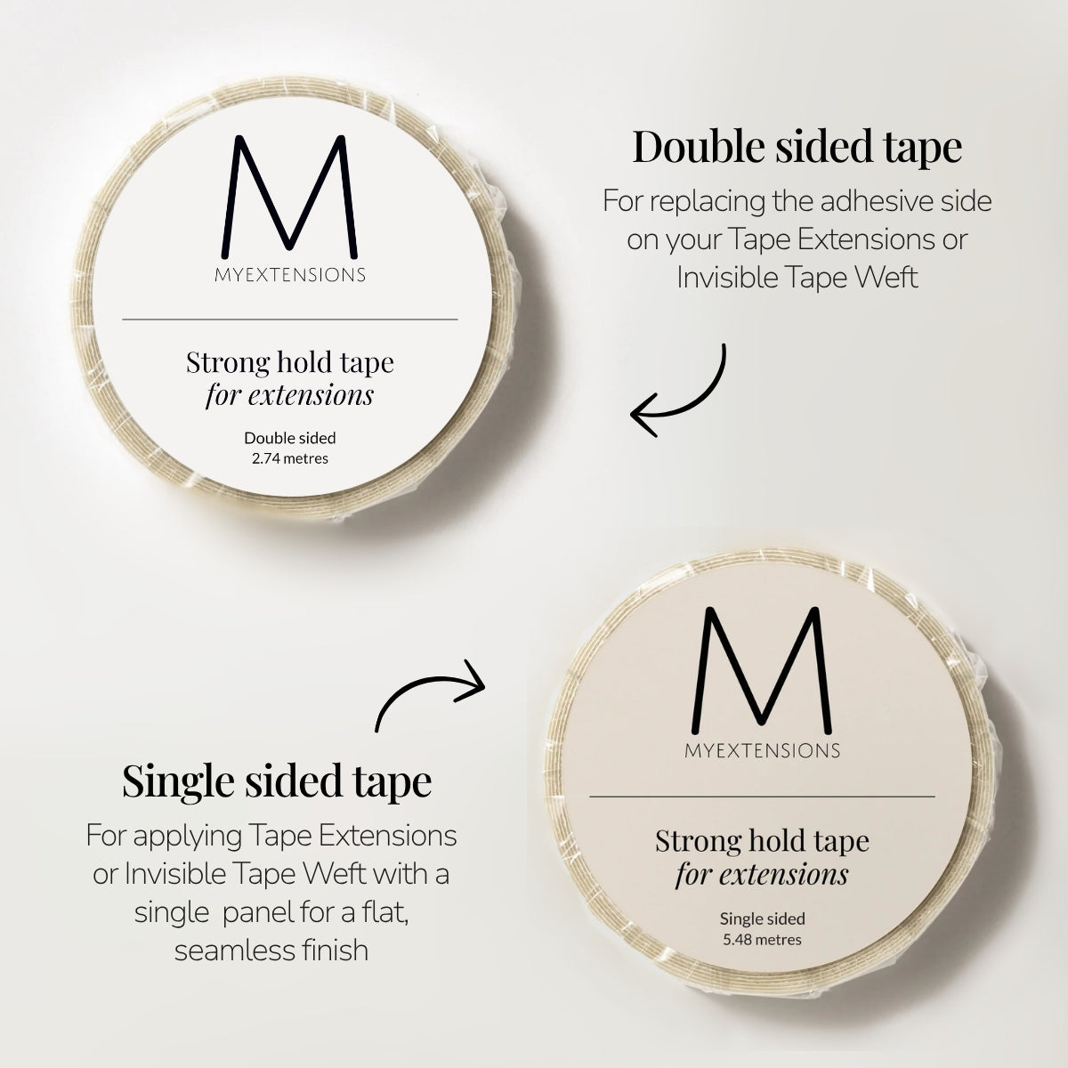 Einseitiges Tape für Extensions - Rolle