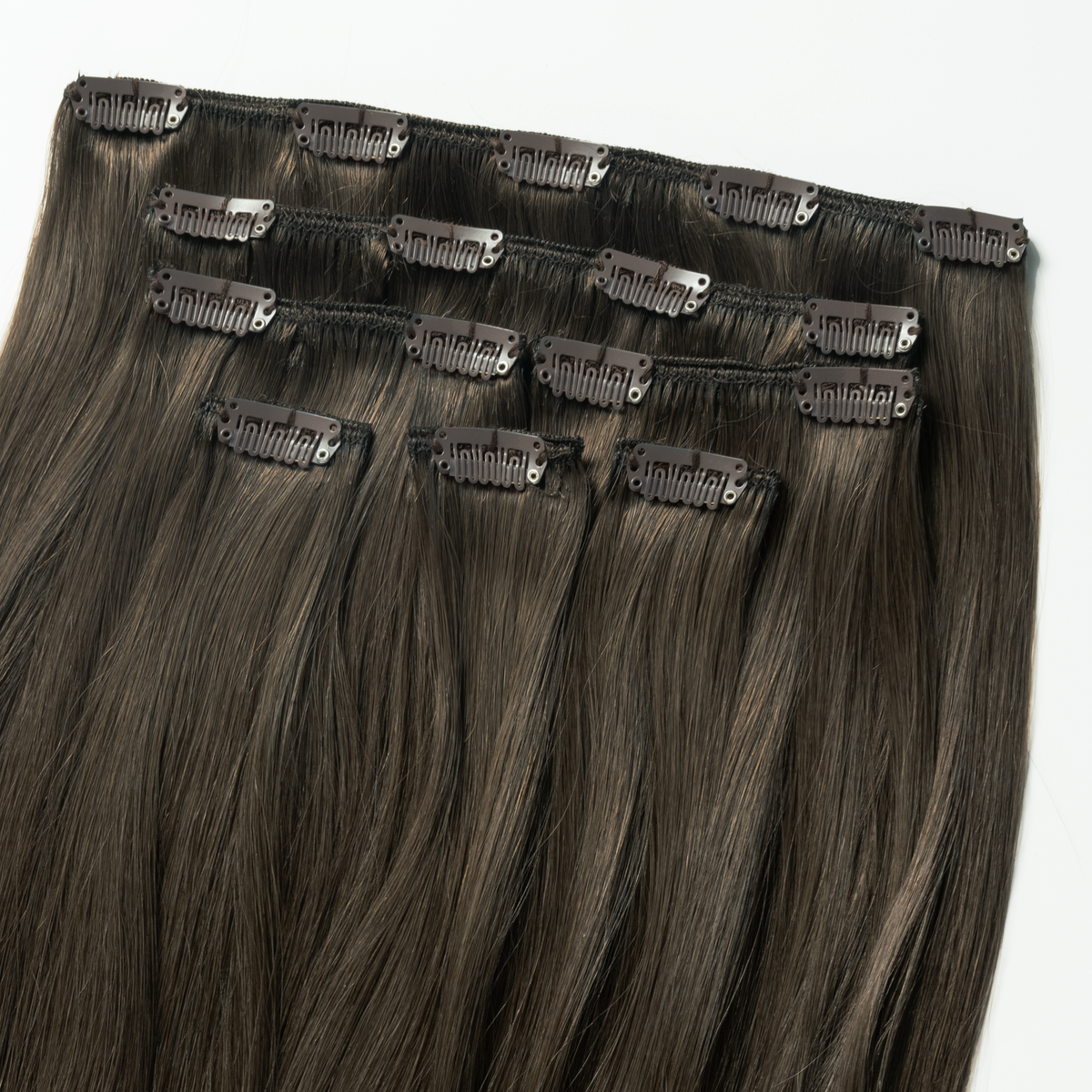 Clip in - Extra Dark Ash Brown 1C