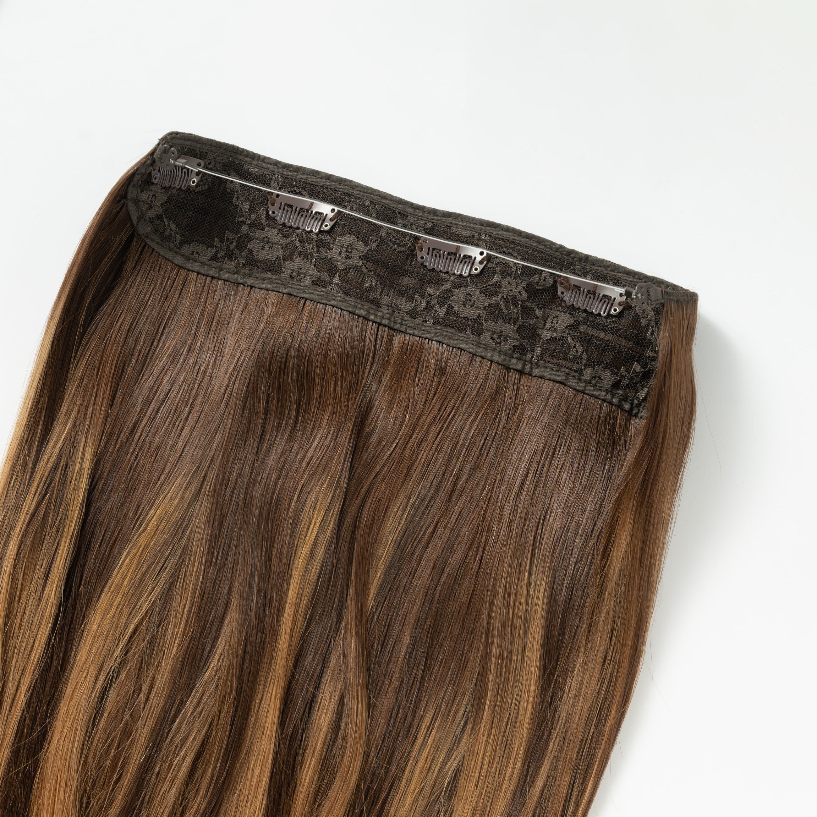 Flip in Extensions - Warm Brown Balayage 2+7