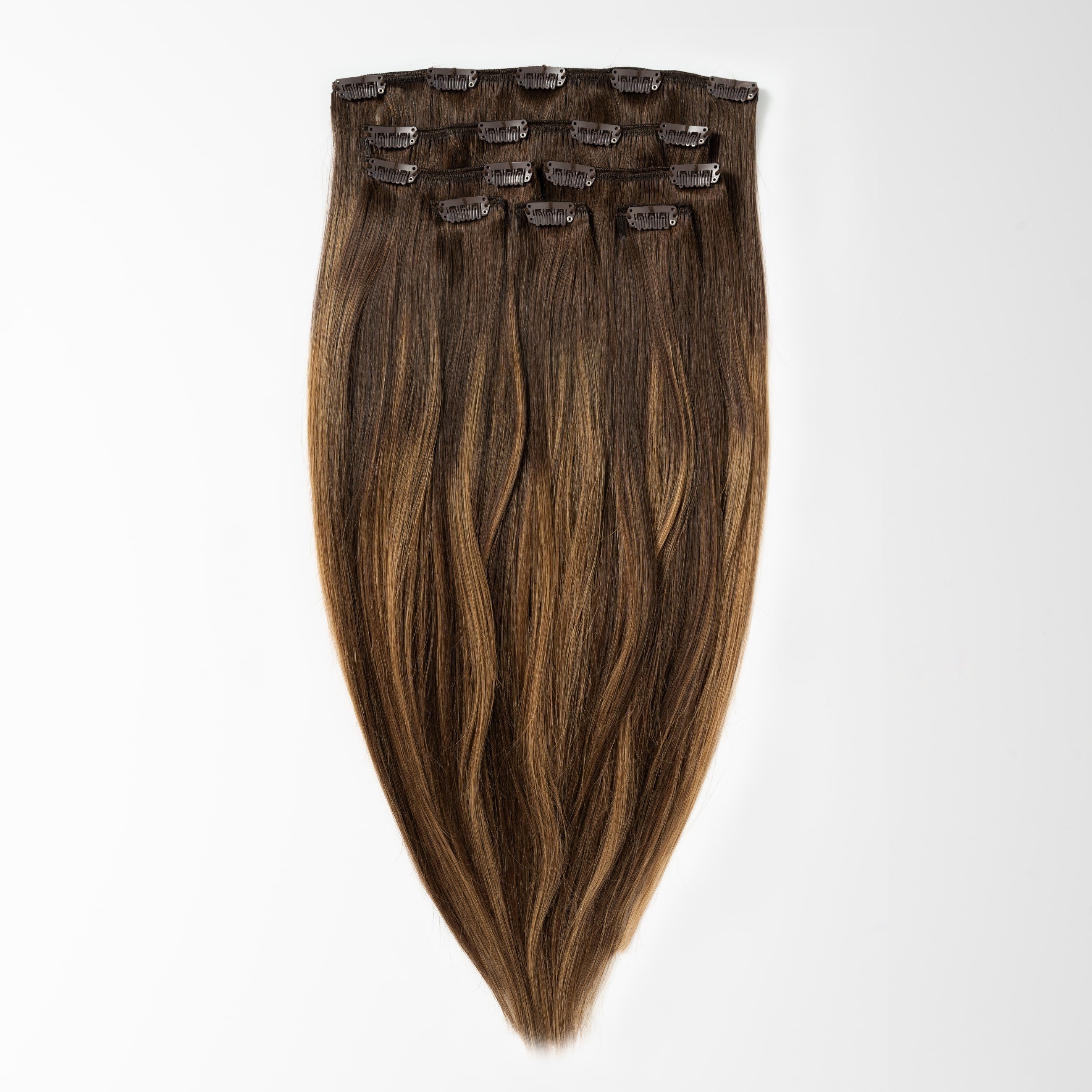 Clip in - Warm Brown Balayage 2+7