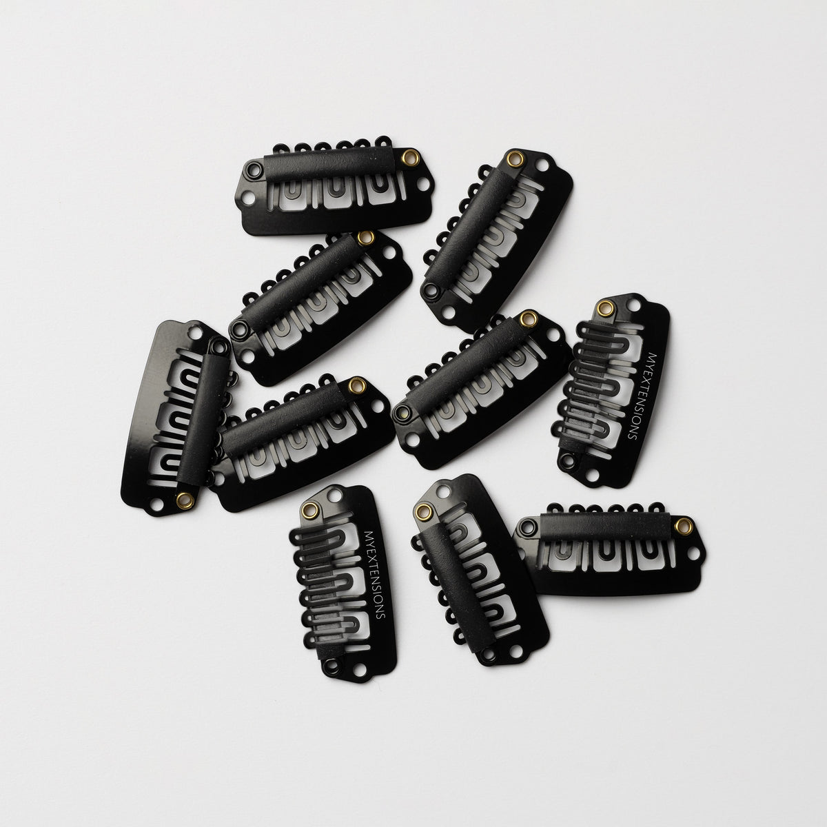 Ersatz Clips für  Extensions - 10 Stück - Schwarz