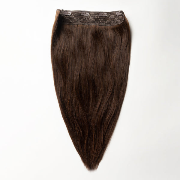 Flip in Extensions - Dark Chocolate Brown Balayage 1A+4