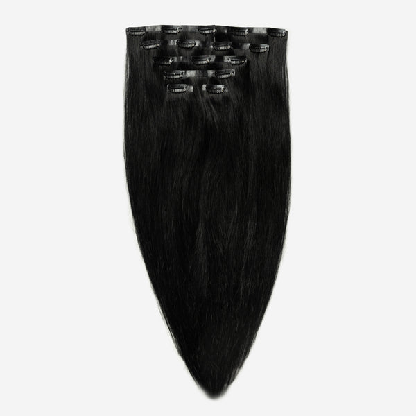 Invisible Clip In - Dark Chocolate Brown Balayage 1A+4