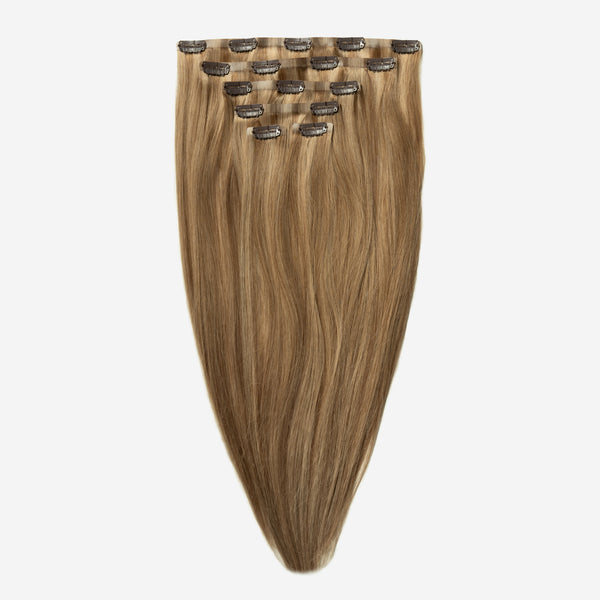 Invisible Clip In - Dark Chocolate Brown Balayage 1A+4