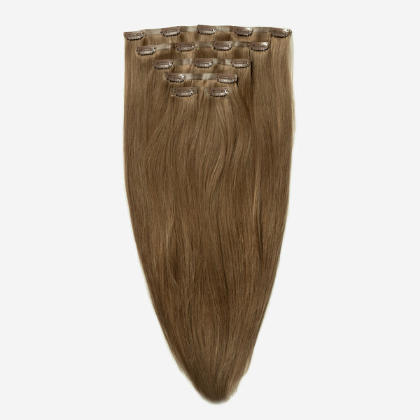Invisible Clip In - Dark Chocolate Brown Balayage 1A+4