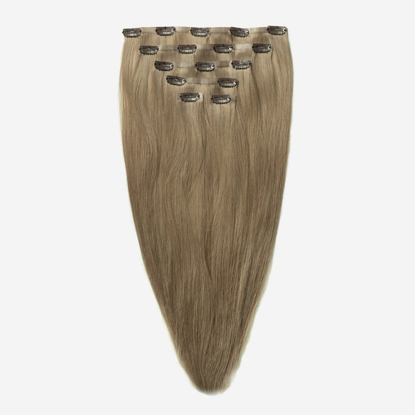 Invisible Clip In - Dark Chocolate Brown Balayage 1A+4