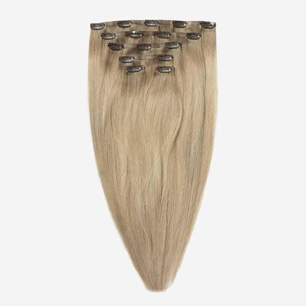 Invisible Clip In - Dark Chocolate Brown Balayage 1A+4