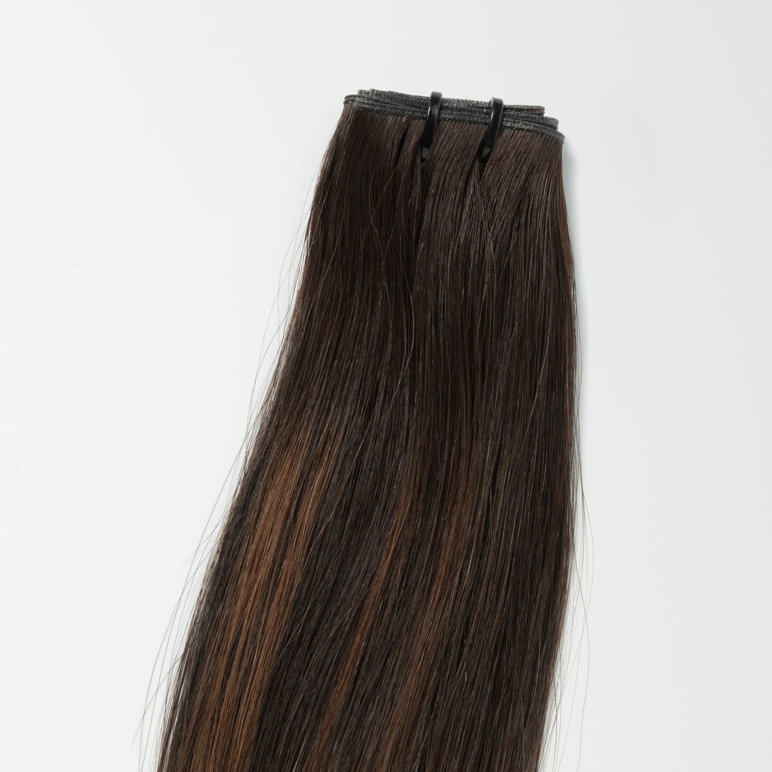 Invisible weft - Dark Chocolate Brown Balayage 1A+4